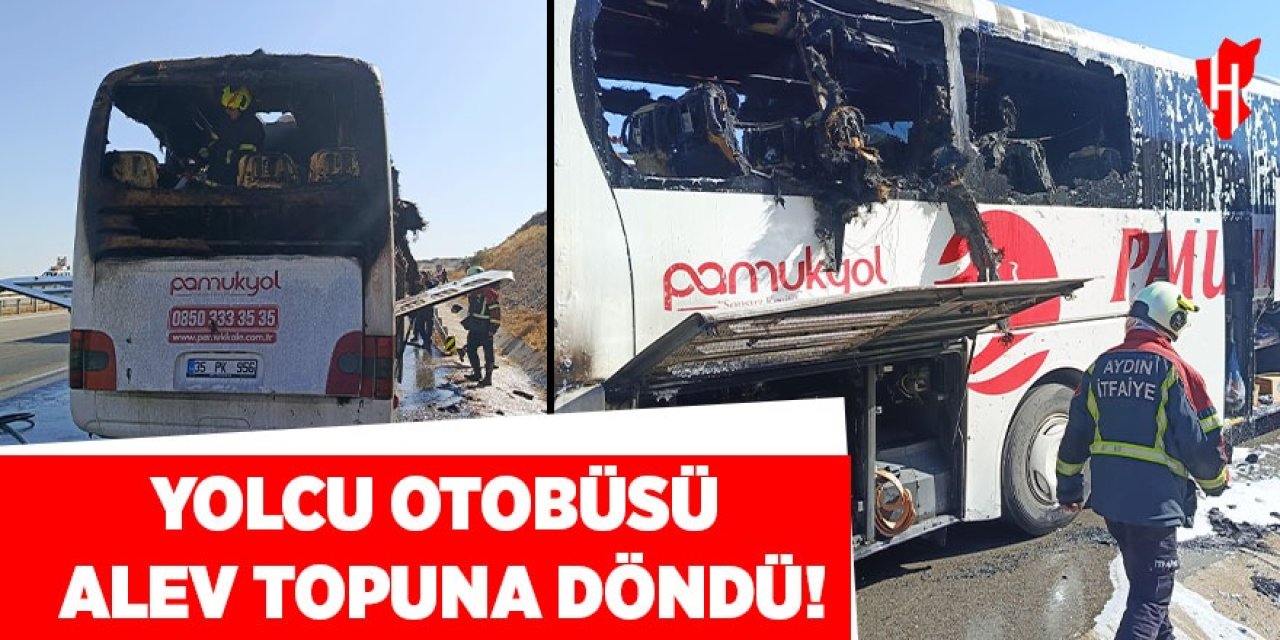 Yolcu otobüsü alev topuna döndü