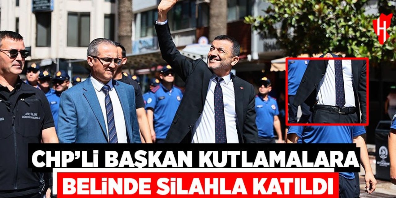 CHP'li başkan kutlamalara silahla katıldı