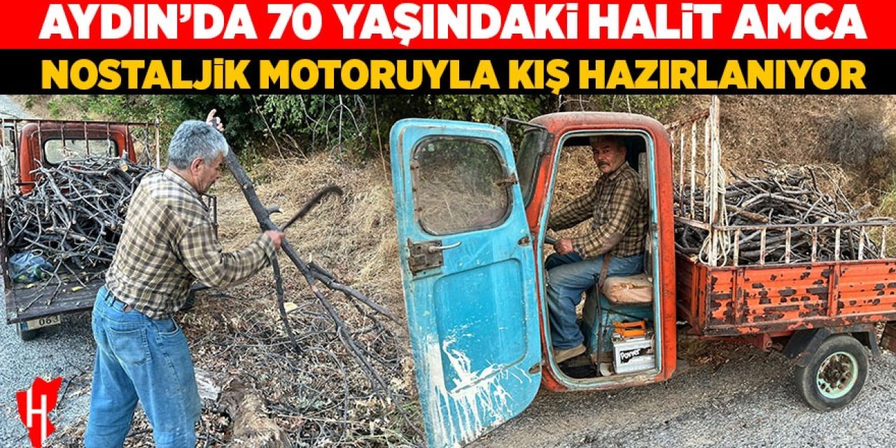 Aydın'da 70 yaşındaki Halit amca, nostaljik motosikletiyle kışa hazırlanıyor