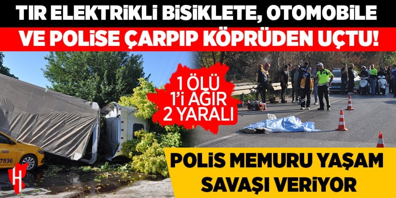 Kontrolden çıkan tır dehşet saçtı! 1 ölü, 1'i ağır 2 yaralı
