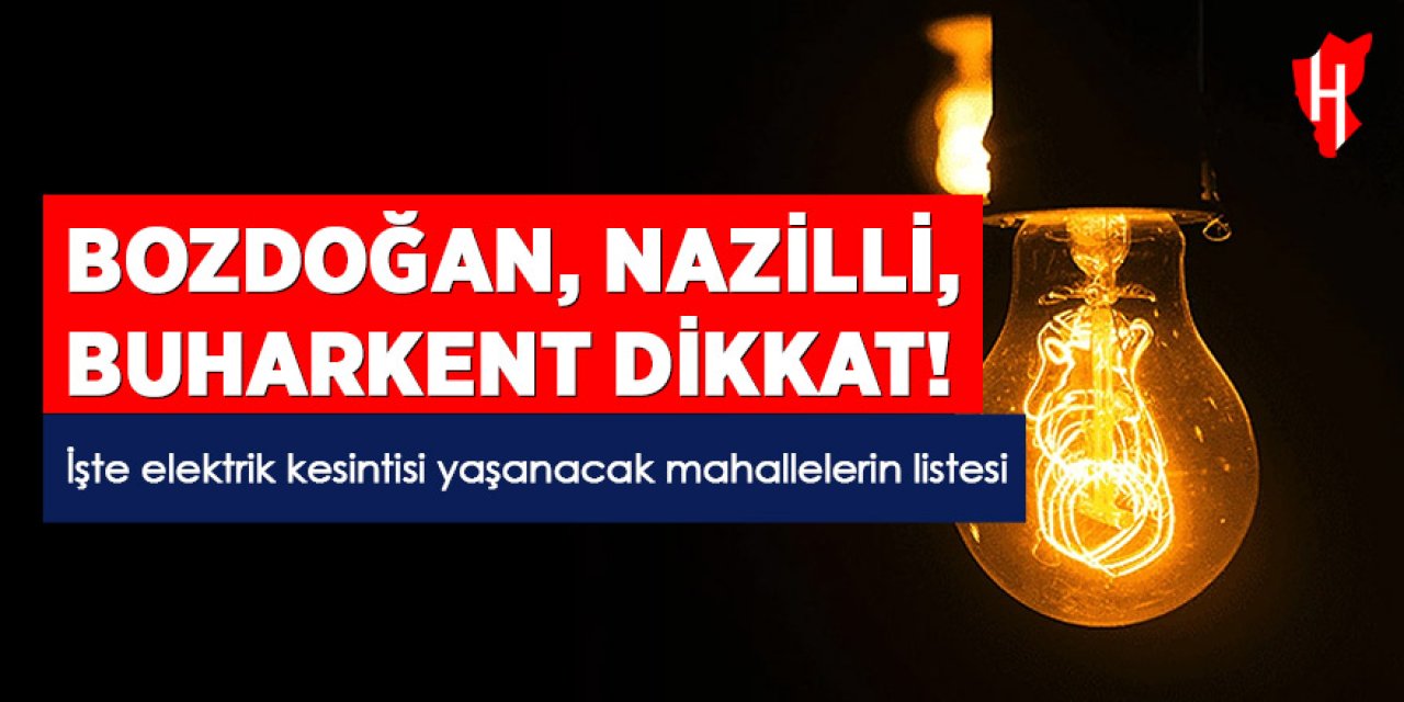 ADM duyurdu! 3 ilçede elektrik kesintisi yaşanacak