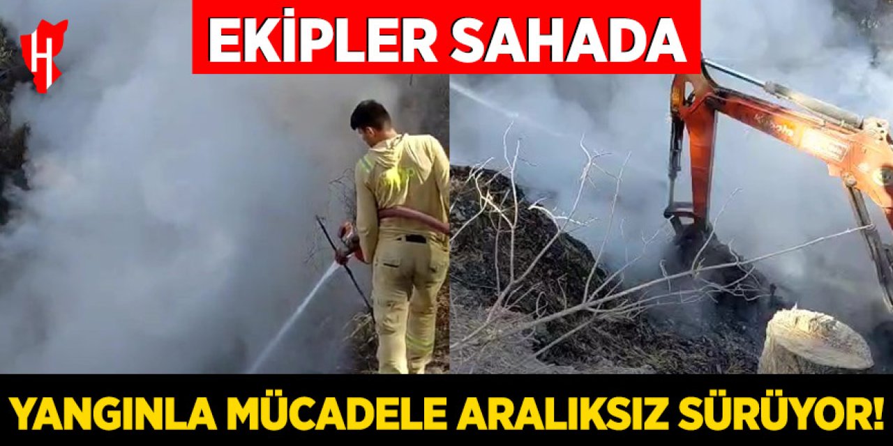 Yangın sonrası nöbet devam ediyor