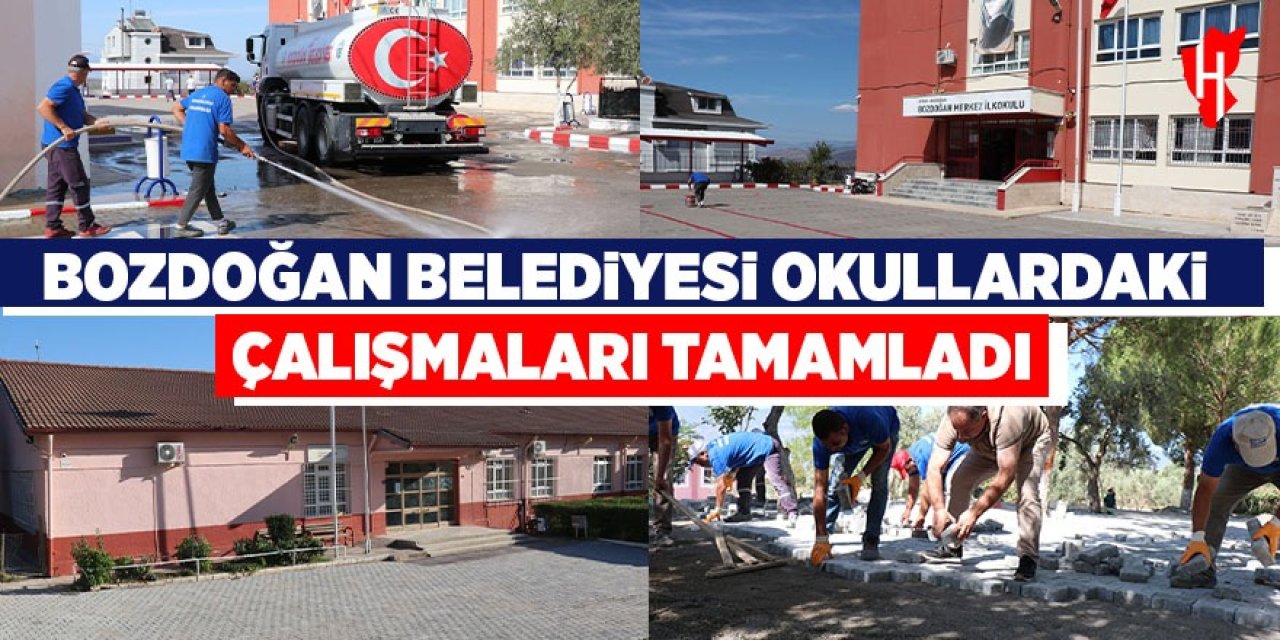 Bozdoğan Belediyesi okullardaki çalışmaları tamamladı
