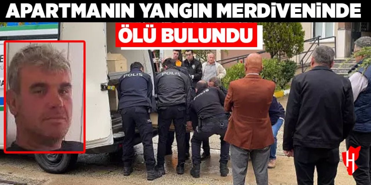 Yangın merdiveninde ölü bulundu