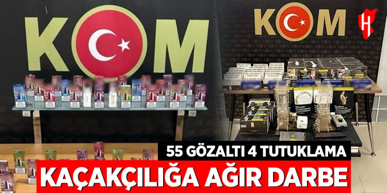 Kaçakçılık operasyonunda 55 gözaltı, 4 tutuklama