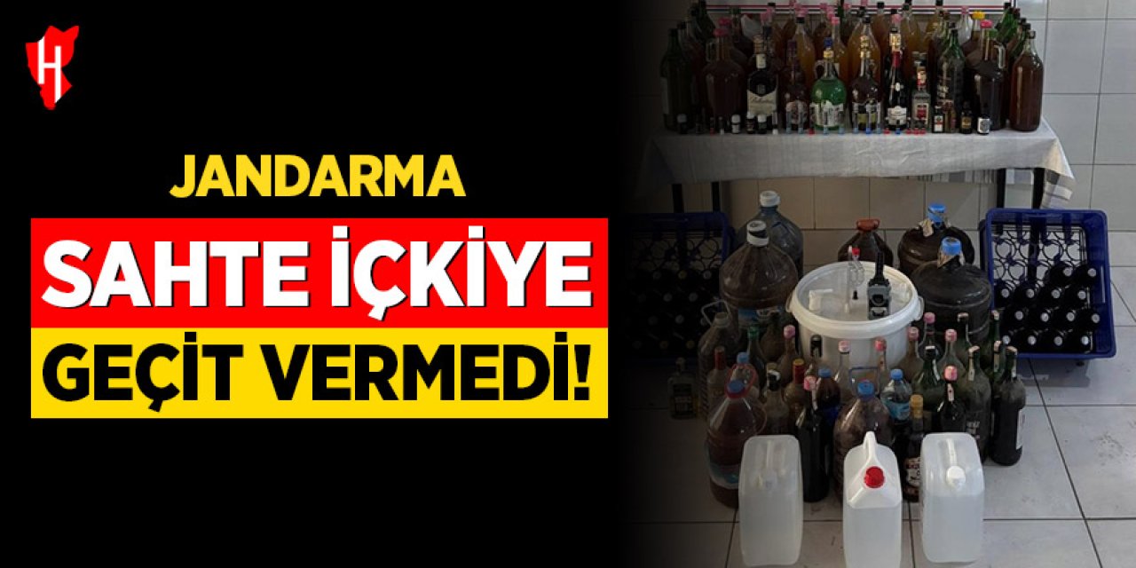 Jandarma sahte içkiye geçit vermedi