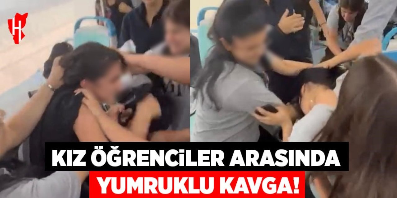 Kız öğrenciler arasında yumruklu kavga!