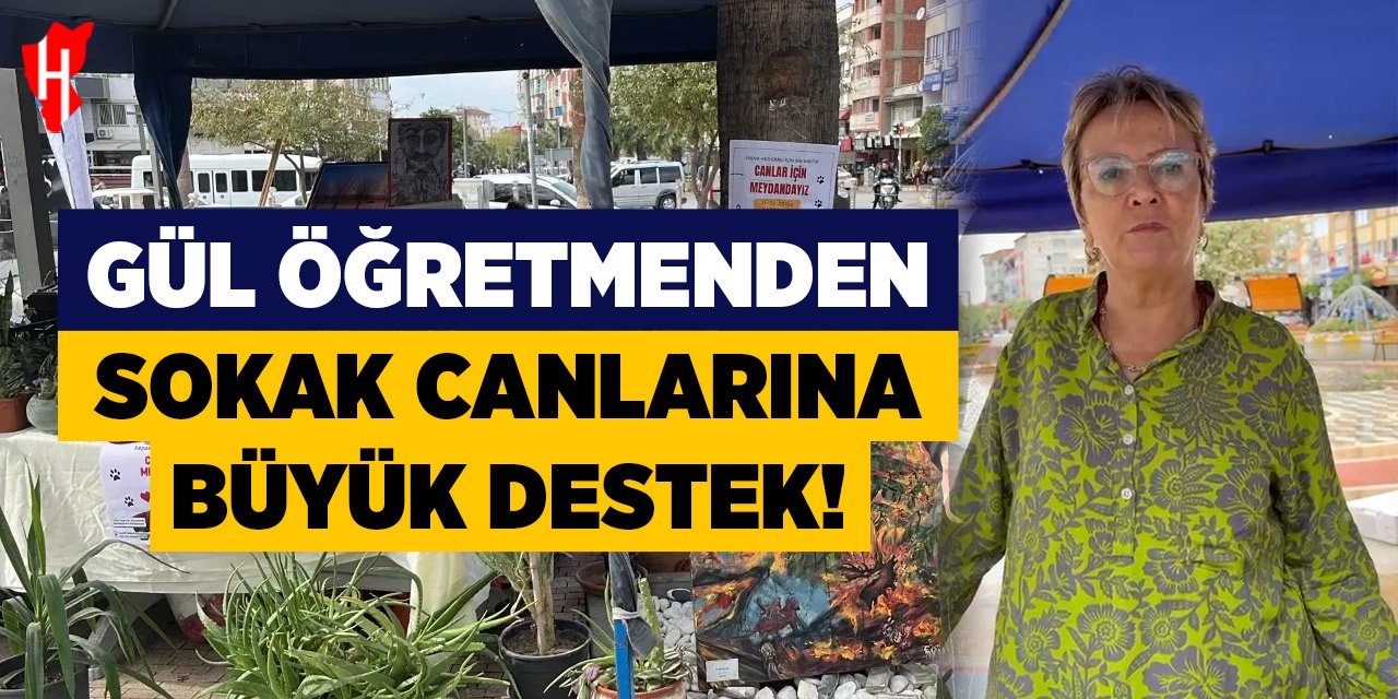 Gül öğretmen çiçek kermesi geliriyle canlara umut oluyor