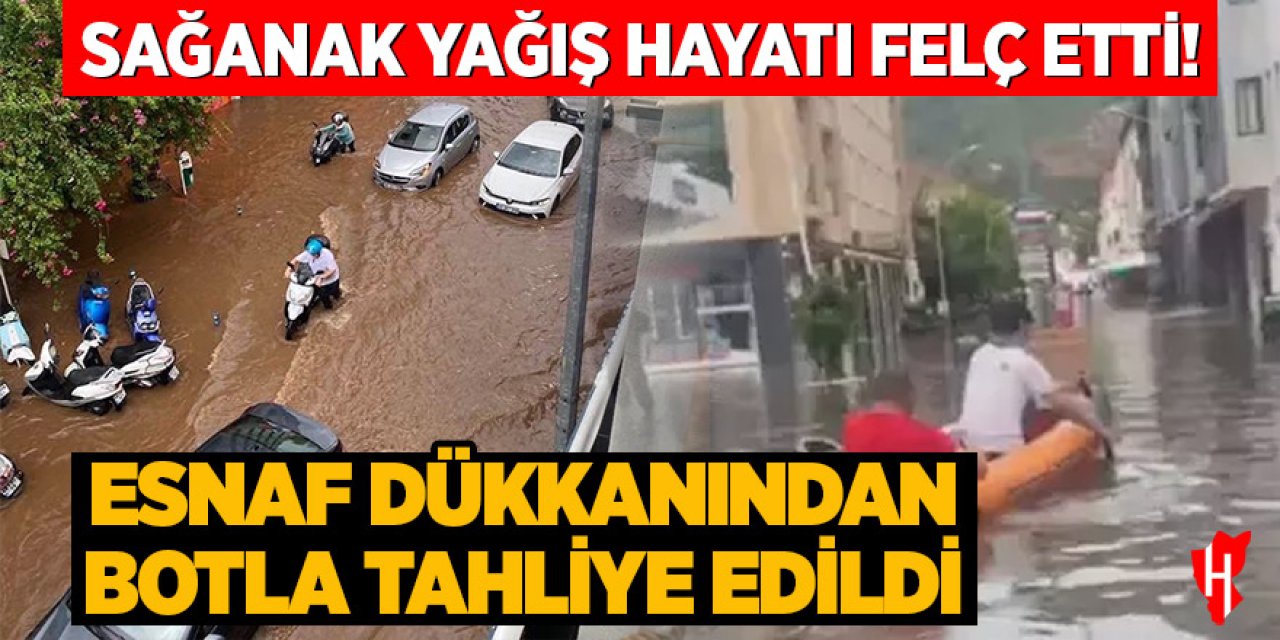 Sağanak yağış hayatı felç etti: Yolları, evleri, mezarlıkları su bastı