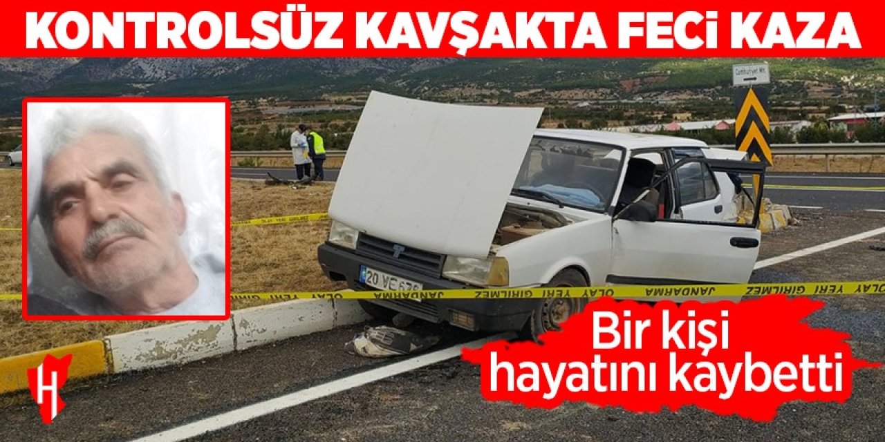 Kontrolsüz kavşakta feci kaza: 1 ölü