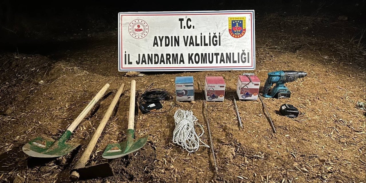 Kaçak kazı operasyonu: 4 şüpheli suçüstü yakalandı