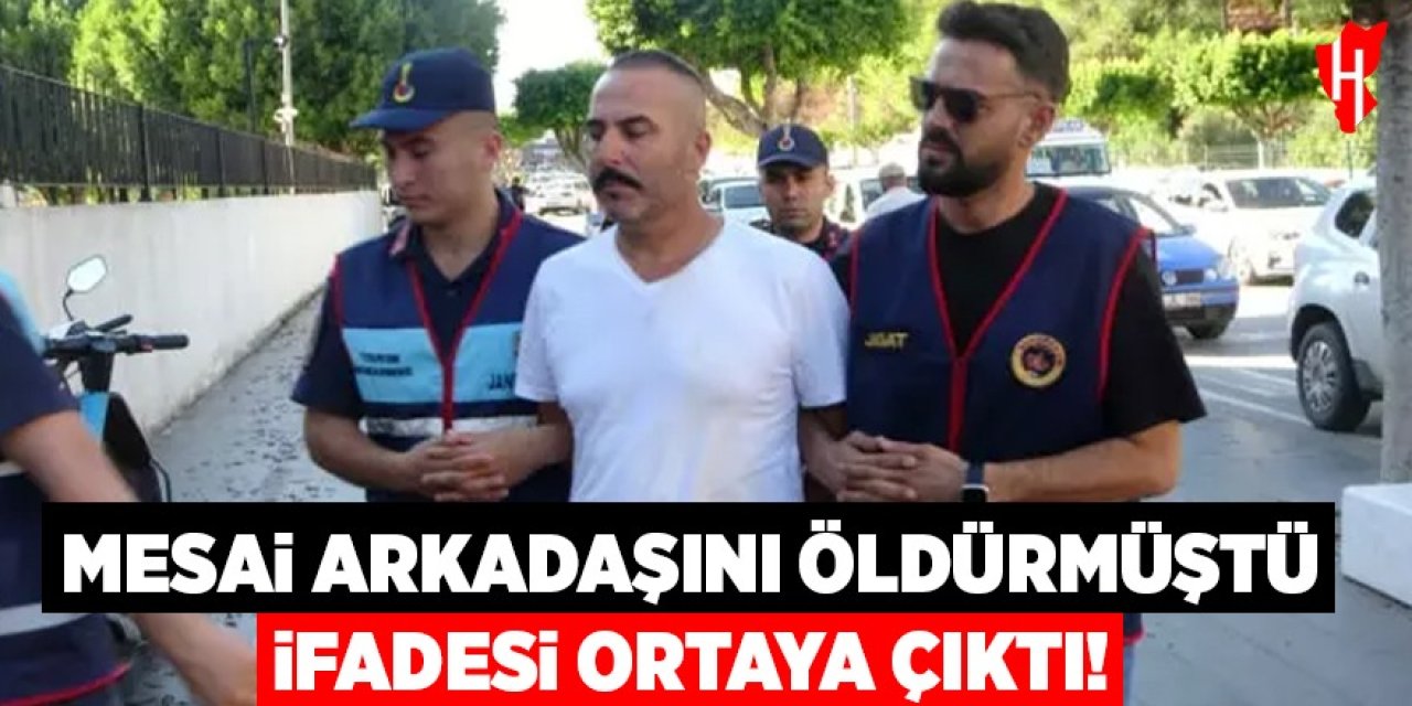 Mesai arkadaşını öldürmüştü: İfadesi ortaya çıktı
