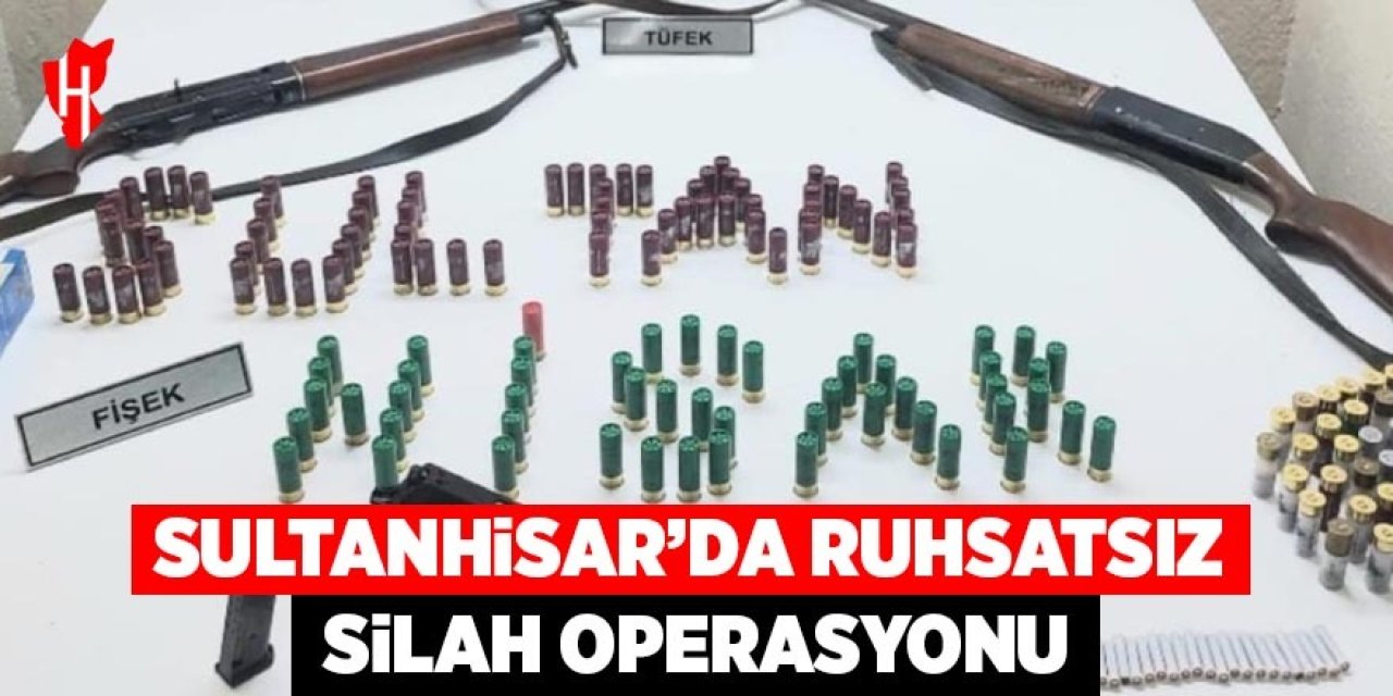 Sultanhisar'da ruhsatsız silah operasyonu: 1 yakalama
