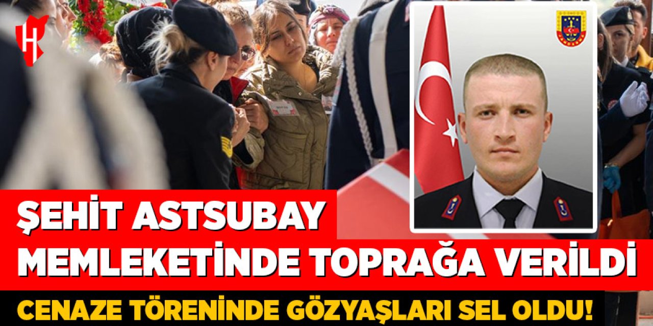 Şehit düşen Astsubay Hakkı Eryılmaz, memleketinde toprağa verildi