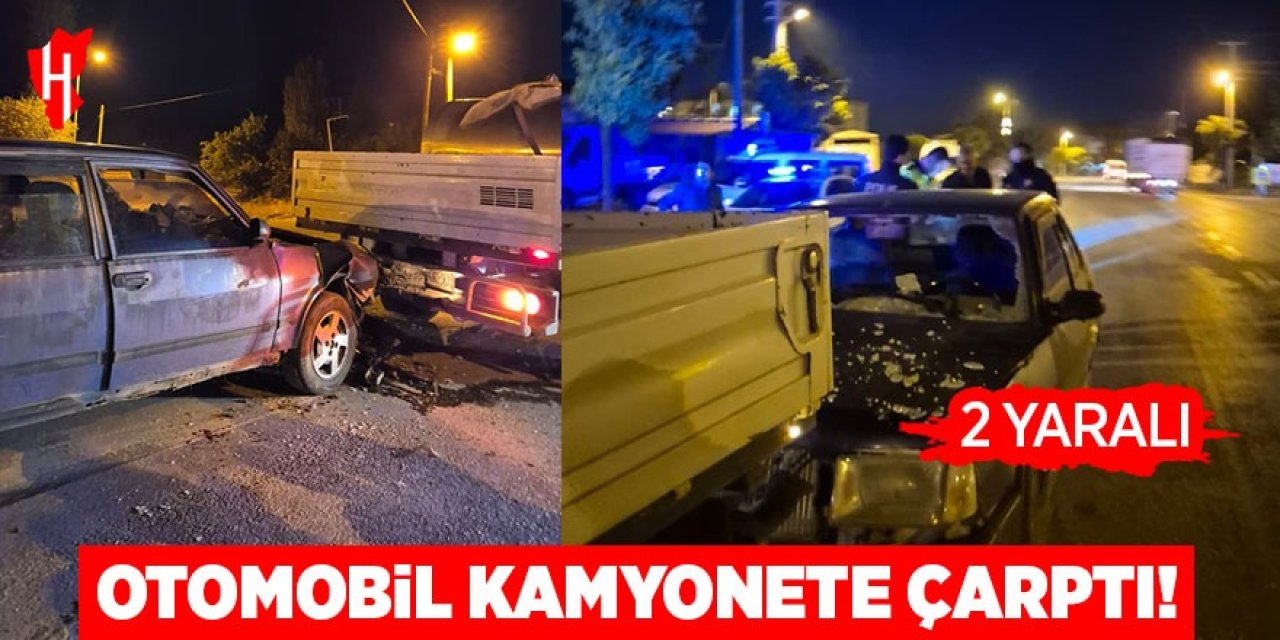 Otomobil kamyonete çarptı: 2 yaralı