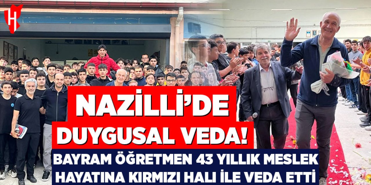 Nazilli’nin sevilen öğretmeni Bayram Aktaş, 43 yılın ardından emekli oldu