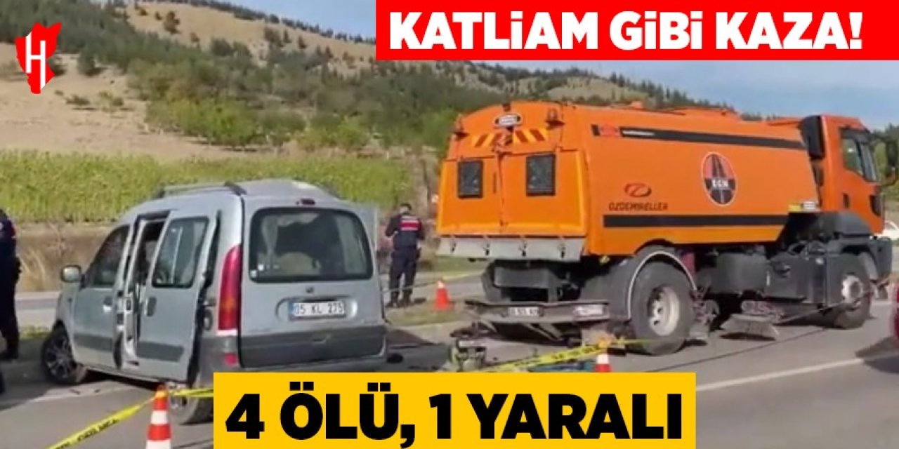 Katliam gibi kaza: 4 ölü, 1 yaralı
