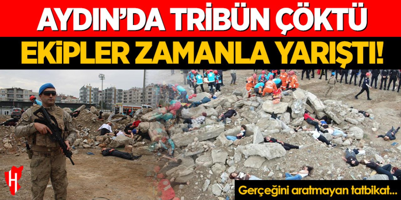 Aydın'da gerçeğini aratmayan tatbikat