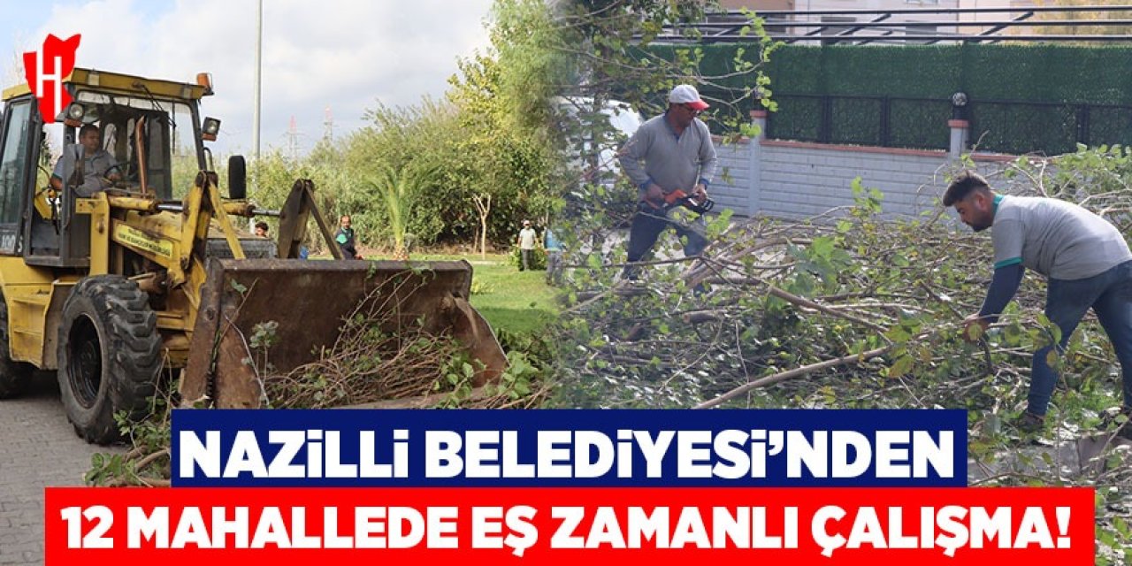 Nazilli Belediyesi’nden 12 mahallede eş zamanlı çalışma