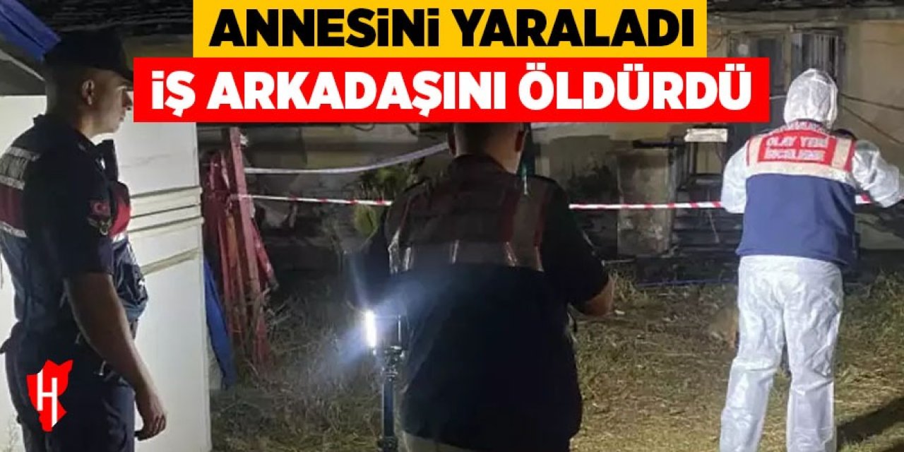 Annesini yaraladı, iş arkadaşını öldürdü!