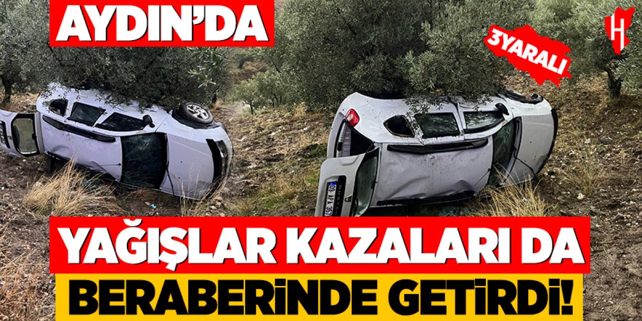 Köşk'te feci kaza: Şarampole yuvarlanan otomobilde 3 kişi yaralandı