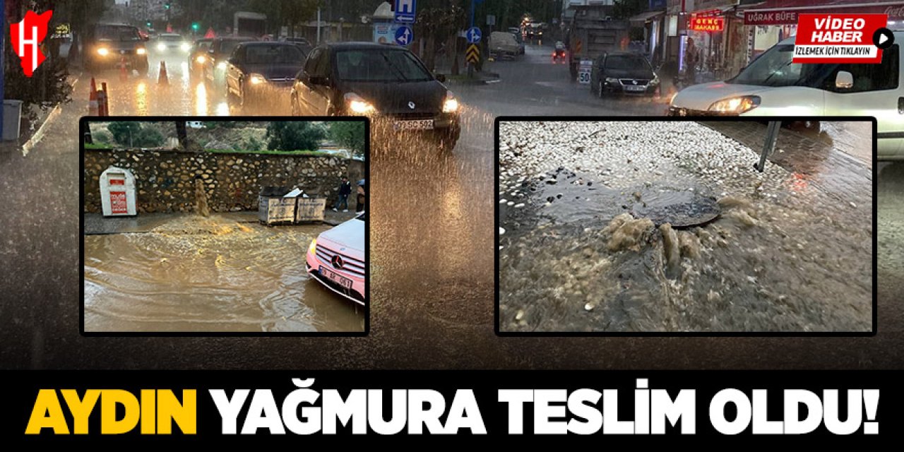 Aydın yağmura teslim oldu
