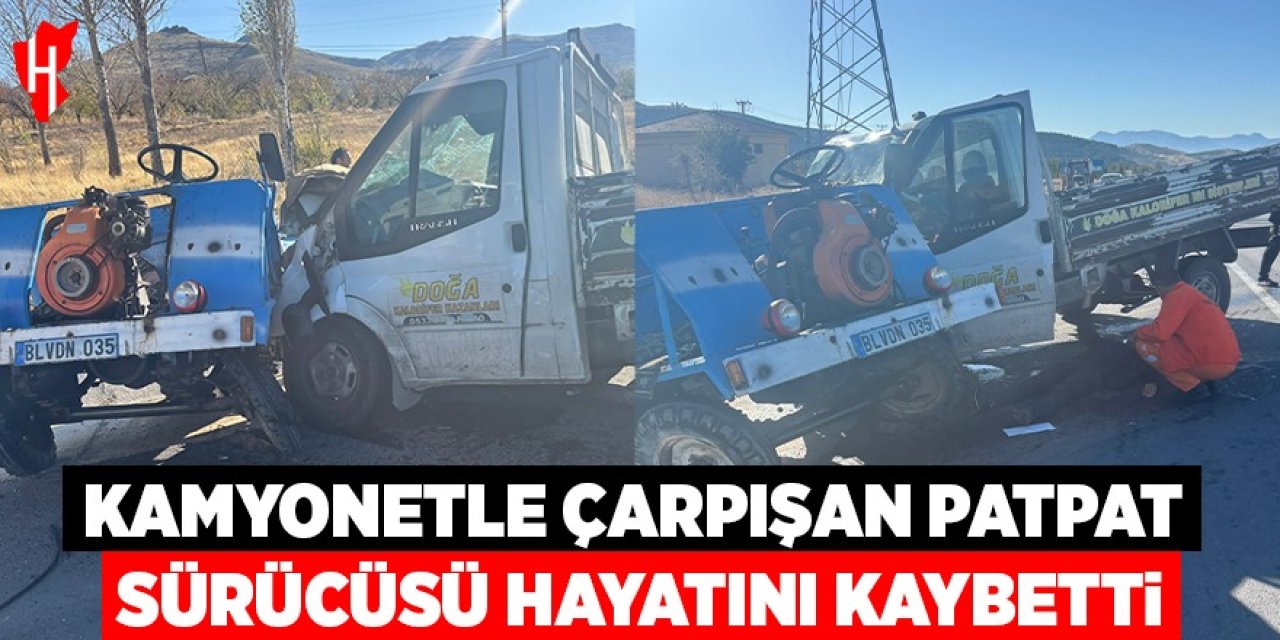 Kamyonetle çarpışan patpatın sürücüsü hayatını kaybetti