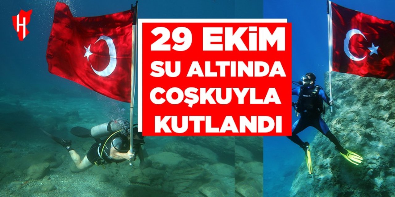 29 Ekim su altında coşkuyla kutlandı