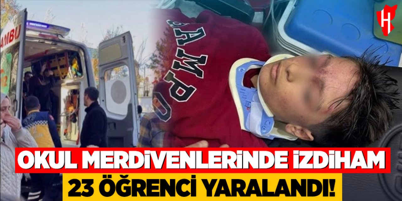 Okul merdivenlerinde izdiham: 23 öğrenci yaralandı