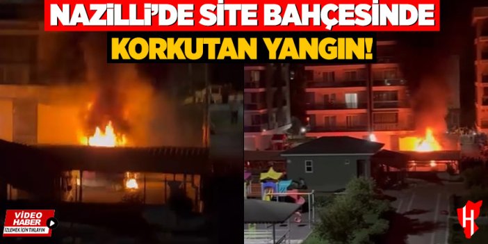Nazilli'de korkutan yangın: Minibüs kullanılamaz hale geldi