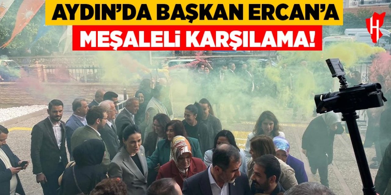 Aydın'da Başkan Ercan'a meşaleli karşılama