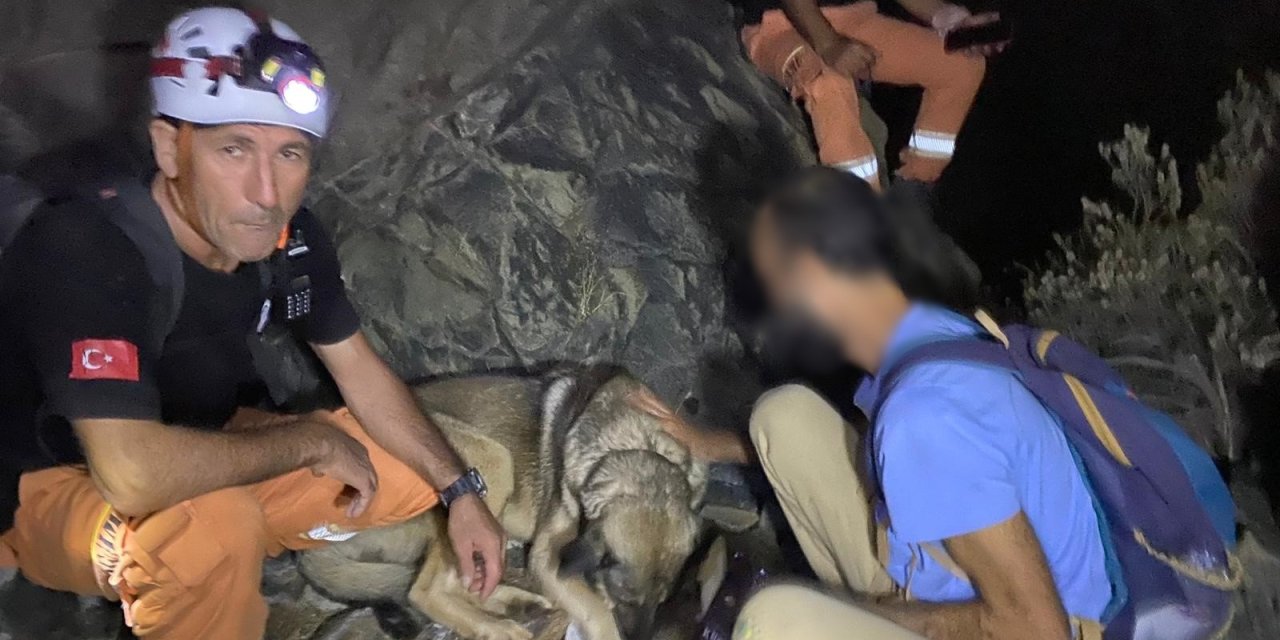 Ormanlık alanda mahsur kalan vatandaş 4 saatte kurtarıldı
