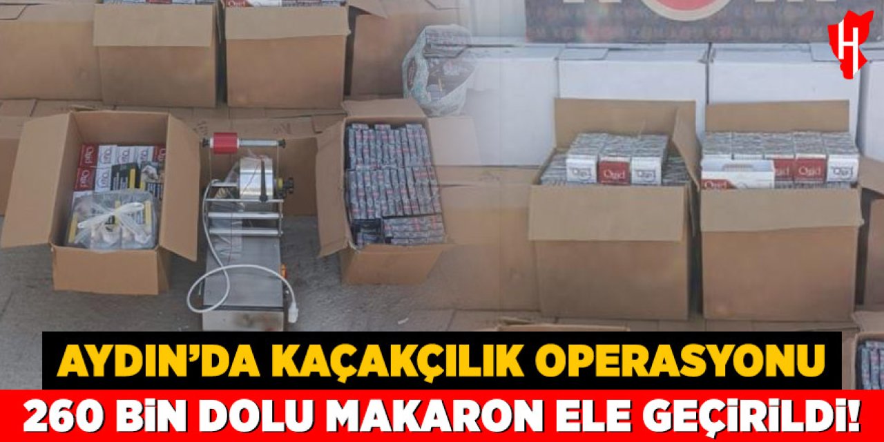 Aydın'da kaçakçılık operasyonu: 260 bin dolu makaron ele geçirildi