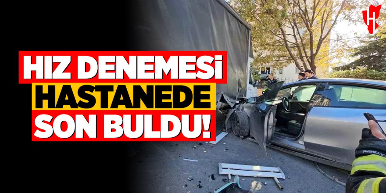 Hız denemesi kaza getirdi: Araç paramparça oldu