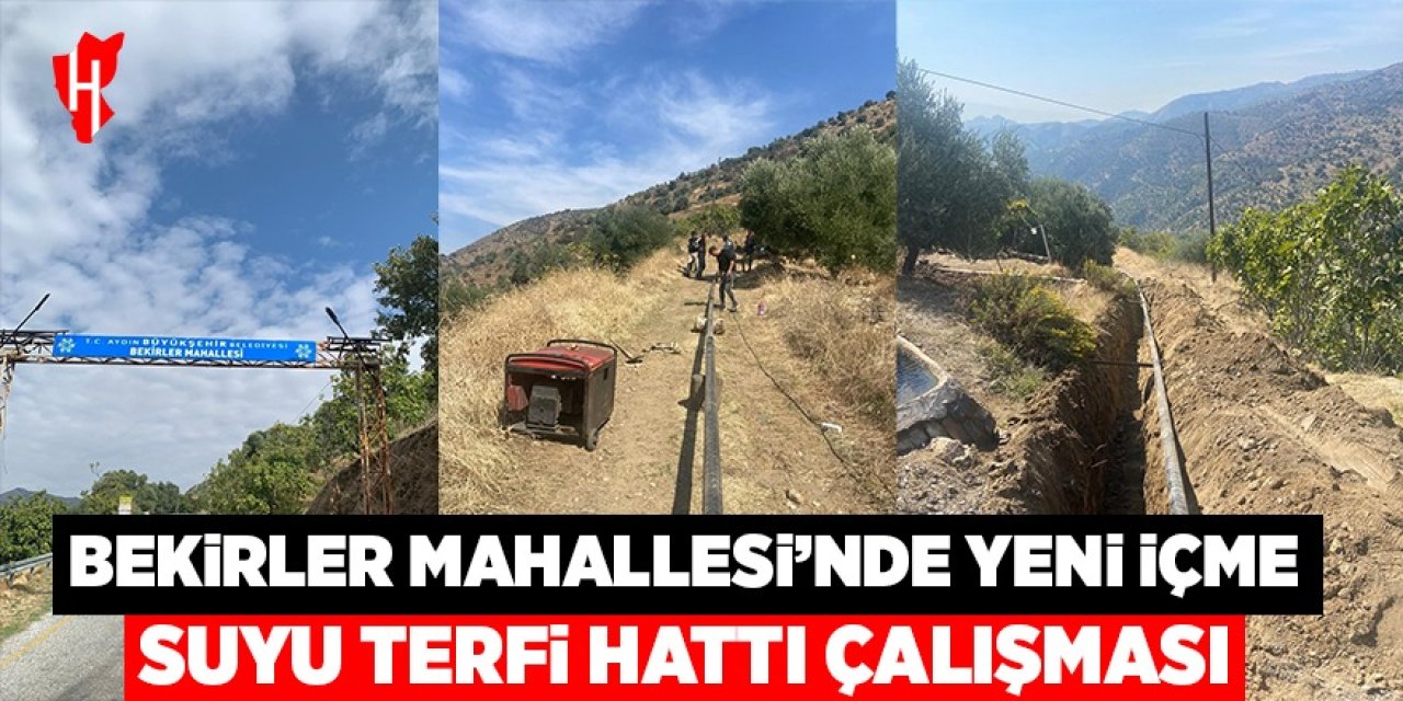 Bekirler Mahallesi'nde yeni içme suyu terfi hattı çalışmaları sürüyor