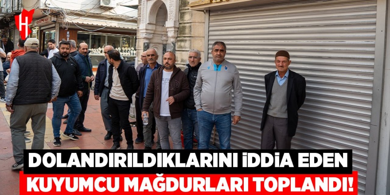 Kuyumcu mağdurları dükkan önünde toplandı