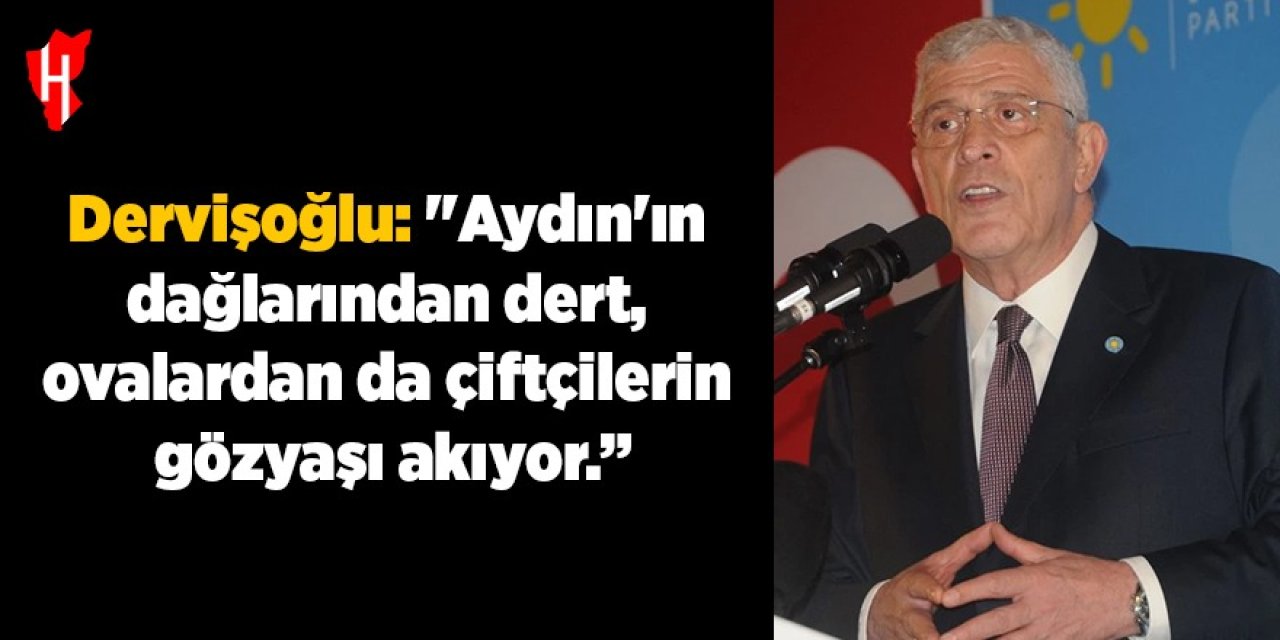 Dervişoğlu, "Aydın'ın dağlarından dert, ovalardan da çiftçilerin gözyaşı akıyor.”