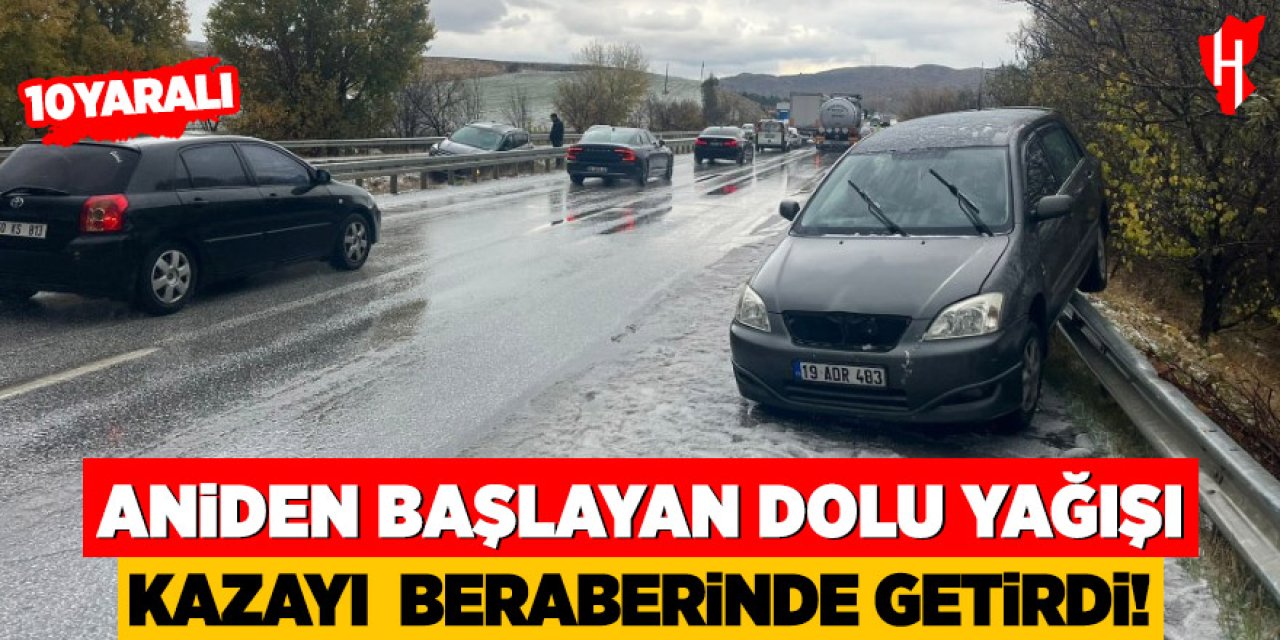 Kayganlaşan yol kazayı beraberinde getirdi: 10 yaralı