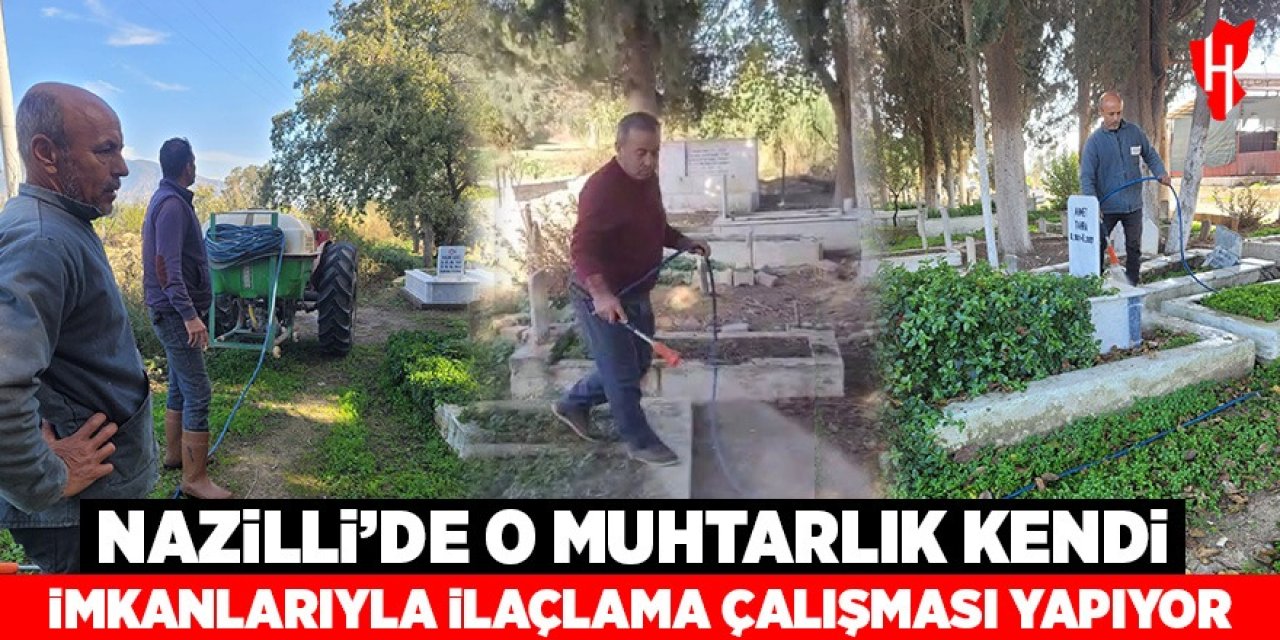 Nazilli’de o muhtarlık kendi imkanlarıyla ilaçlama çalışması yapıyor