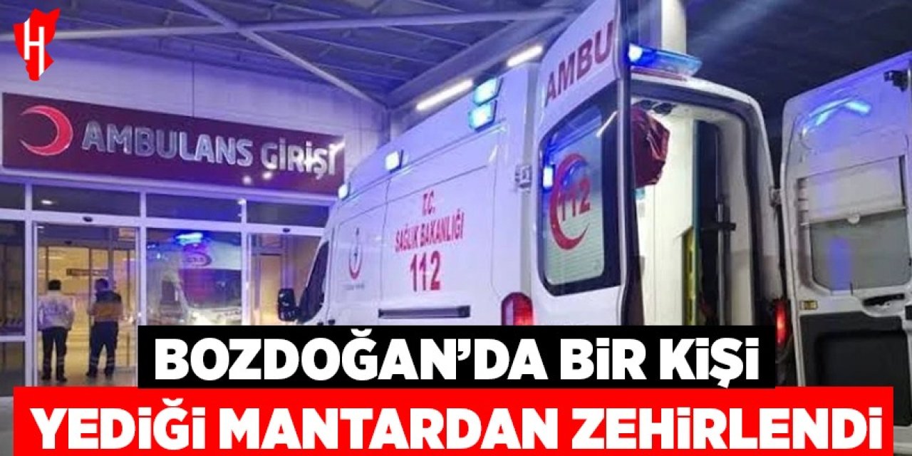 Bozdoğan'da bir kişi yediği mantardan zehirlendi