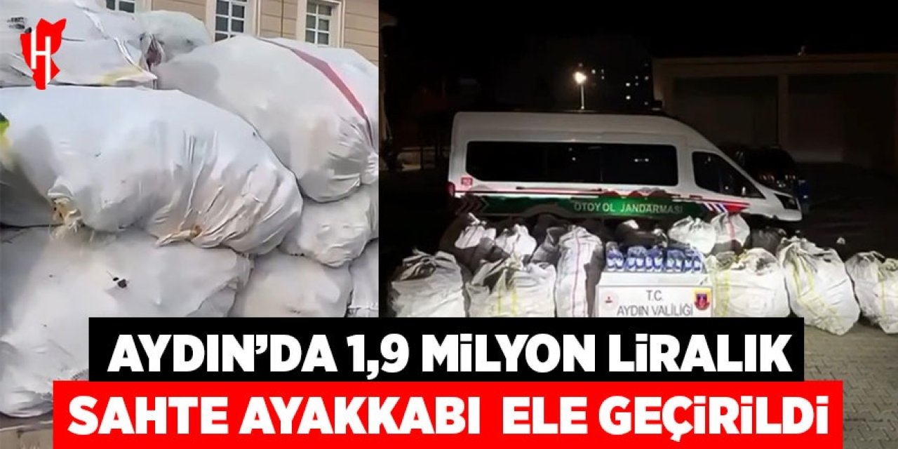 Aydın 1,9 milyon liralık sahte ayakkabı ele geçirildi