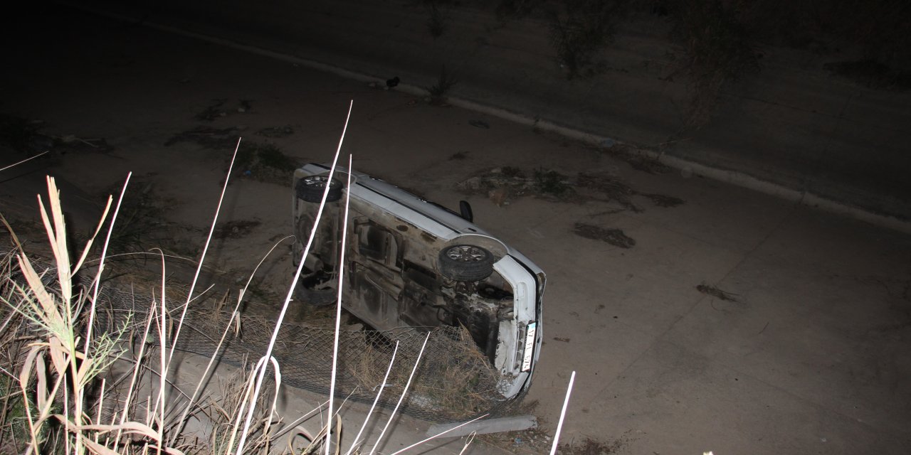 Aydın’da otomobil kanala uçtu: 2 yaralı