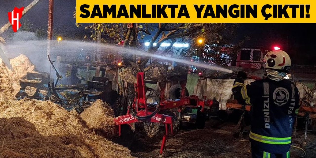 Samanlıkta yangın çıktı