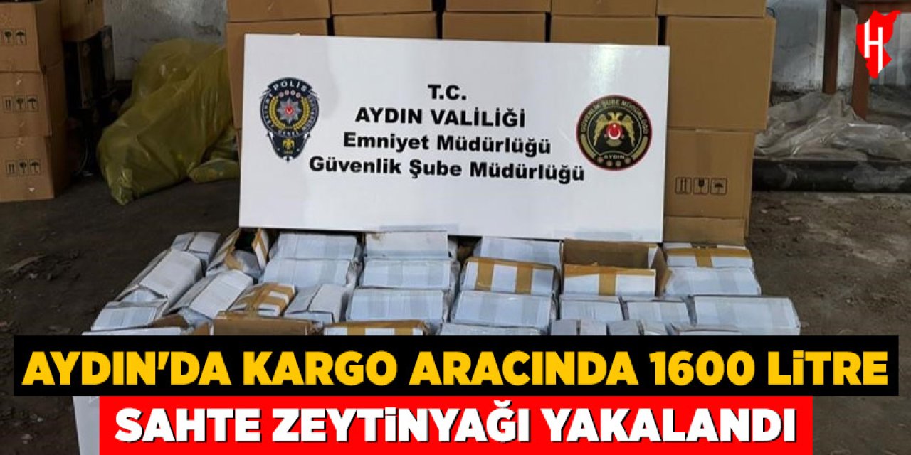 Aydın'da kargo aracında 1600 litre sahte zeytinyağı yakalandı