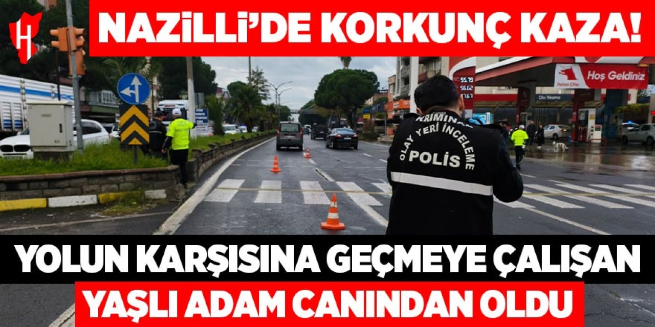 Nazilli'de korkunç kaza! Yolun karşısına geçmeye çalışan yaşlı adam hayatını kaybetti