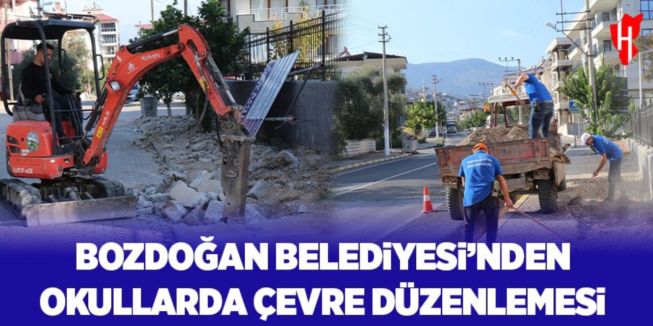 Bozdoğan Belediyesi'nden okullarda çevre düzenlemesi