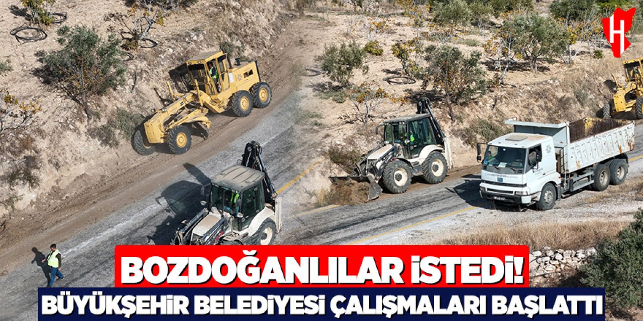 Bozdoğanlılar istedi Büyükşehir Belediyesi çalışmaları başlattı