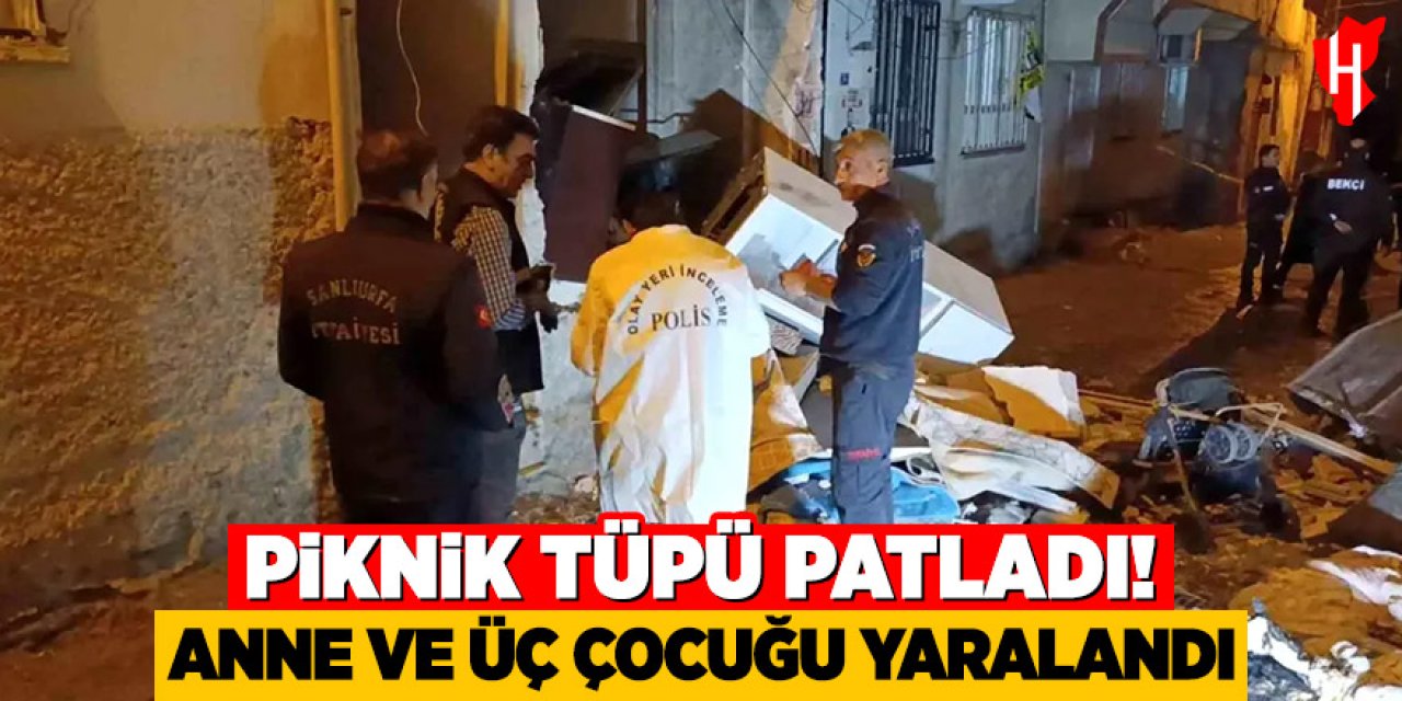 Piknik tüpü patladı: Anne ve üç çocuğu yaralandı