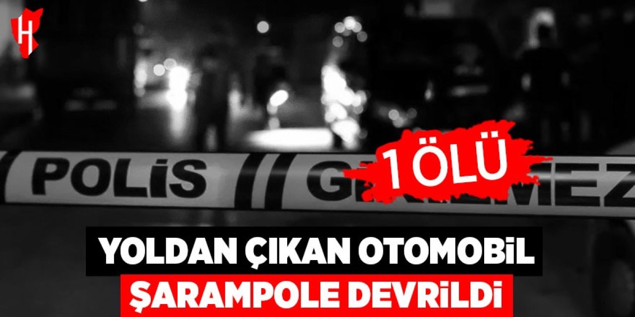 Yoldan çıkan otomobil şarampole devrildi; 1 ölü