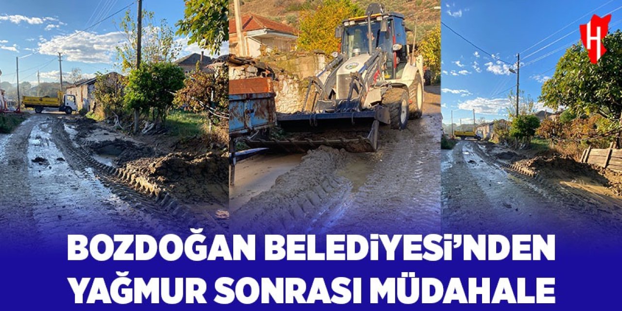 Bozdoğan Belediyesi’nden yağmur sonrası müdahale